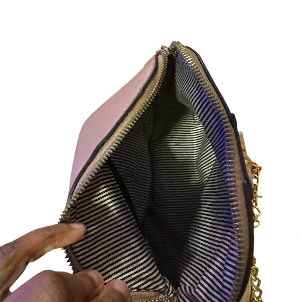 Bee Embellished Beige and Lavender Women's Bag